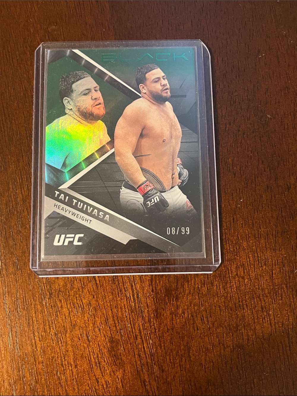 UFC Tai Tuivasa Black Holographic Parallel Card